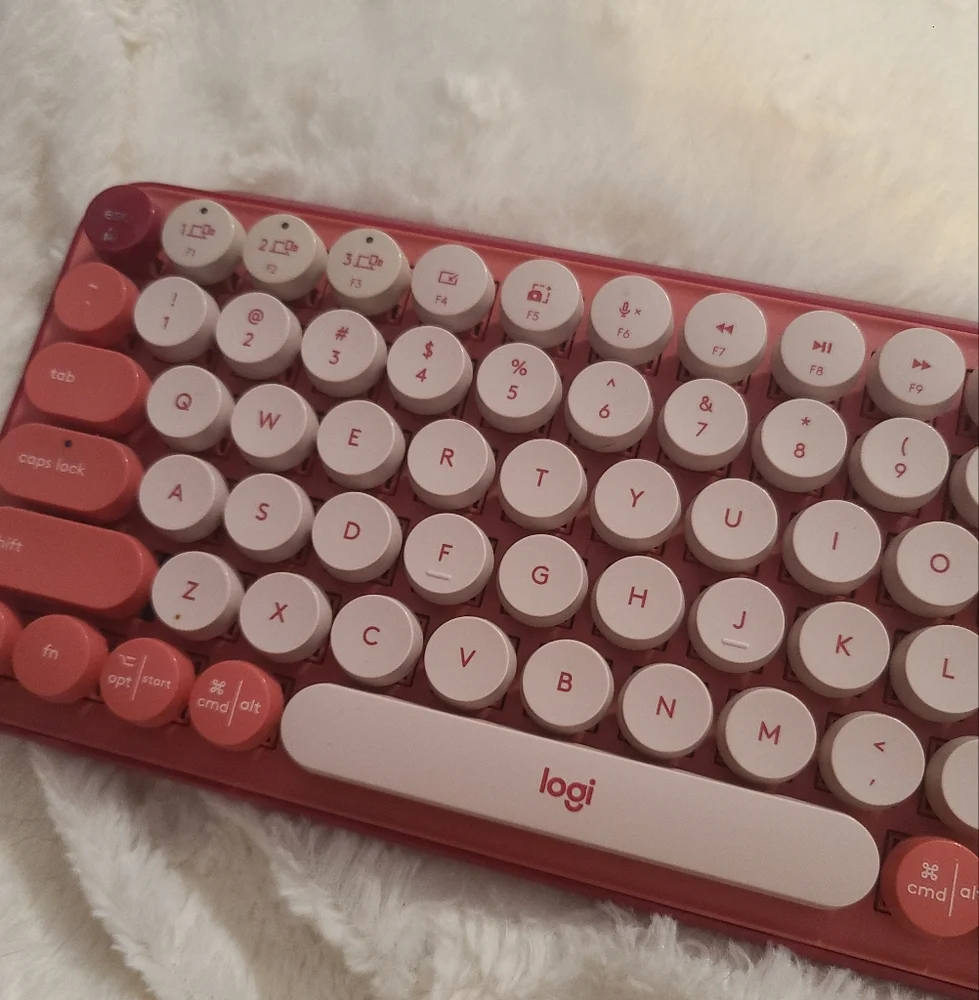 Logitech POP Pink Wireless Mechanical Keyboard and Case